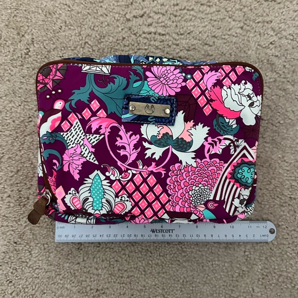 Maaji Large Cosmetic Make-up Travel Bag - 2 Zipper Compartments VGUC - Picture 10 of 12